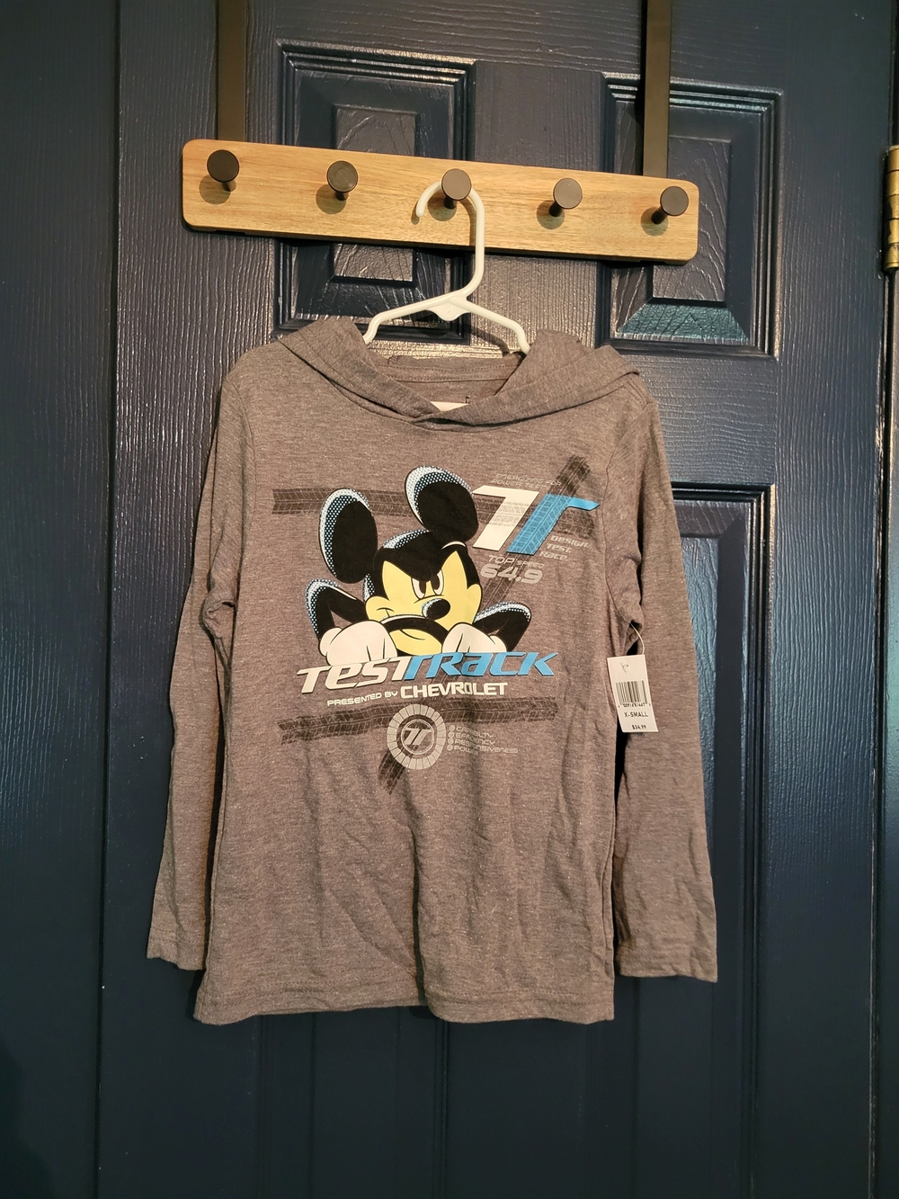 Disney Mickey Mouse Gray Hooded Shirt XS